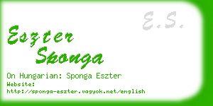 eszter sponga business card